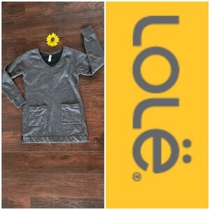 Lole Charcoal Long Sleeve Sweater/Tunic